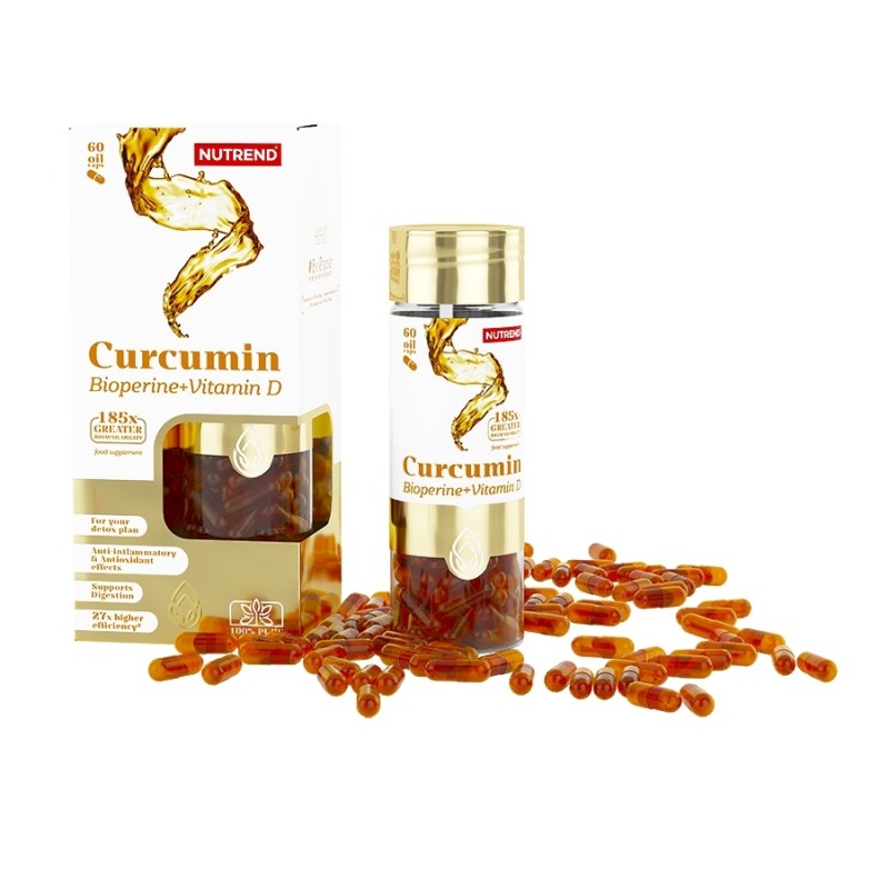 Curcumin com Bioperine e Vitamina D - 60 drageias liquidas especiais