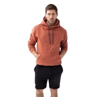 Camisola com Capuz Basic Hoodie 150 Trec Castanha da Trec Wear